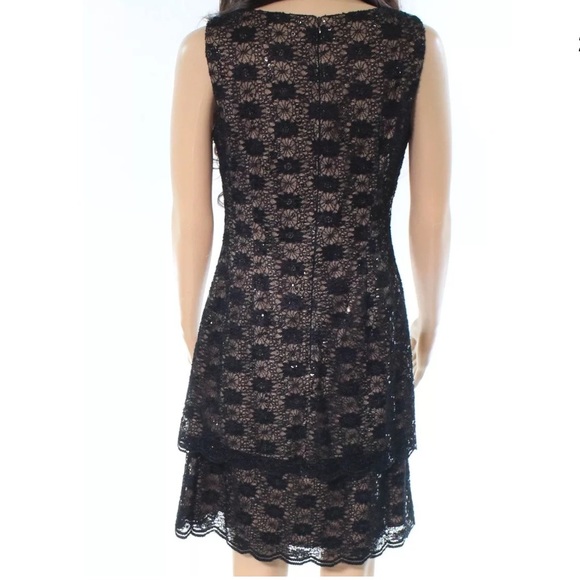 Alex Evenings Women's Sequin Capelet Sheath Dress Green Size 4